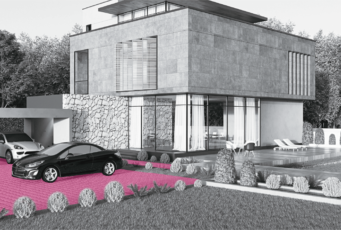 ROLLER STONE 駐車場・内装床・アプローチ